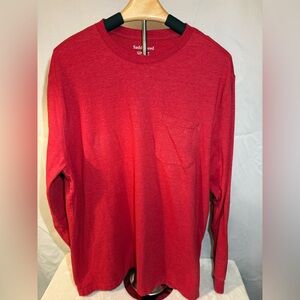 Saddlebred Comfort Flex Red Long Sleeve Pocket Tee Men’s M